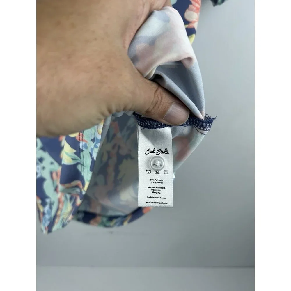 Bad Birdie Men's Lei'd Core Performance Polo Shirt Style#  BBMP001-649 Size S